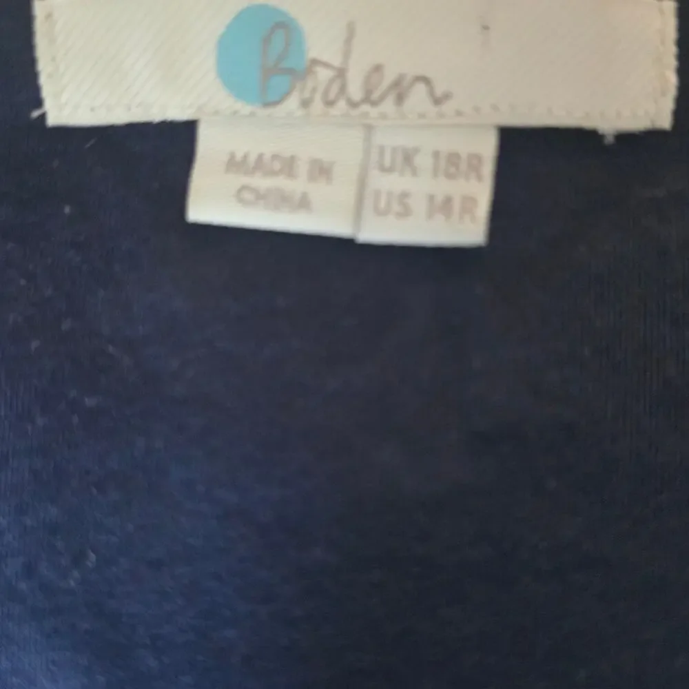 Boden Women's Emory Jersey Dress Blue Green Floral, Size 14R - Picture 2 of 7